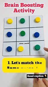✅ Game -Color Tokens 👉• Place colored tokens or cut-out shapes on each square of the grid (like tic-tac-toe). 👉• This game encourages strategy, problem-solving, and turn-taking skills. ❣️ Enjoy this @ simple, hands-on games that make learning both engaging and environmentally friendly! | Renu Bala
