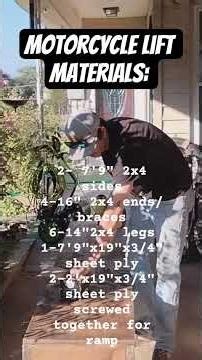 EASY diy MOTORCYCLE Lift build #motorcycle #fyp #sportster #chopper #chopperstyle #mechanic #harley