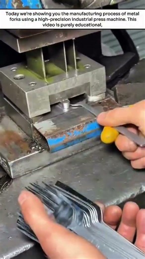 Metal Fork Manufacturing Process | Precision Press Machine Operation – How It’s Made