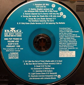 Various - BMG Pop Promo CD - Comp. #50 - February 1999