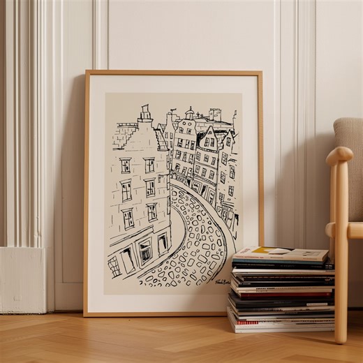 Victoria Street Edinburgh Art Print: Scotland Travel Illustration - Etsy