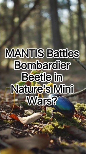 MANTIS Battles Bombardier Beetle in Nature's Mini Wars?