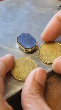 Turning a Coin Into a Secret Compartment Ring 💍 | Handmade Coin Ring with Lapis Lazuli