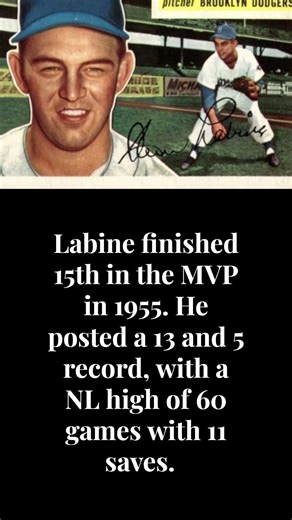 1956 Topps Baseball #295 Clem Labine, one of the Brooklyn Dodgers best relievers.