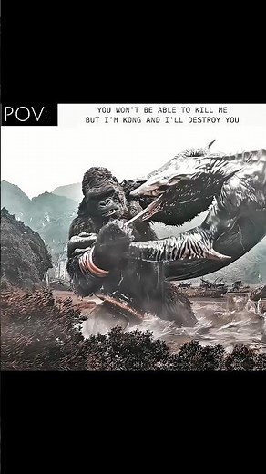 Kong vs Skullcrawler 🦍🔥 | King of Skull Island Dominates #Shorts