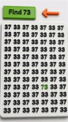 🔥 Find 73 Challenge 🤯 #Puzzle #BrainTeaser #MindGame #shorts #puzzle