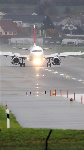 Crosswind...Waterspray Landing Storm "Joshua" Zurich Airport 27.10.2025 #flyswiss #Rotmilan