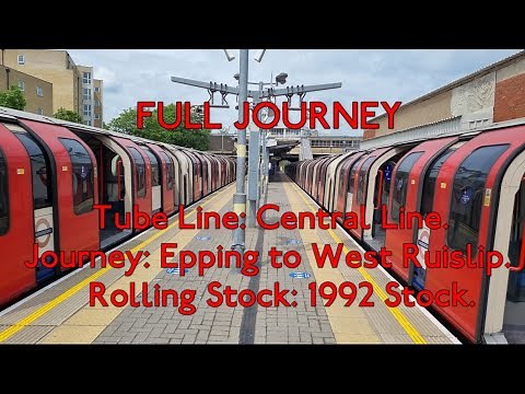 FULL JOURNEY | Central Line 1992TS: Epping to West Ruislip.