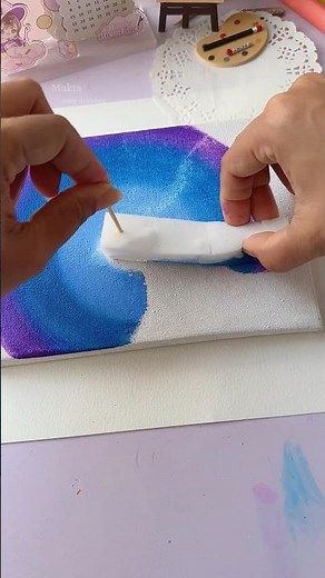 Easy sponge 🧽Painting Techniques for Beginners #shorts #art #painting #youtubeshorts