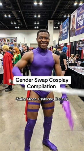Gender Swap Cosplay Compilation #aiinfluencer #cosplay #genderswap #psylocke #sailormoon