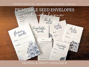 Printable Seed Envelopes & Garden Catalogue (digital Download) - Etsy