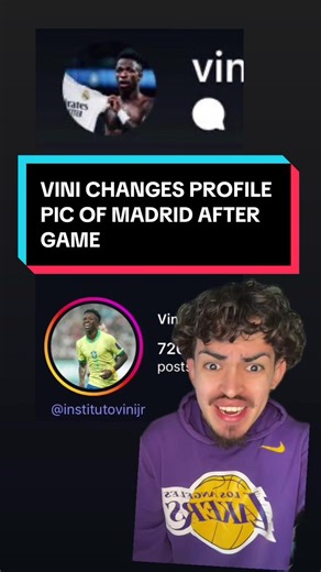 Vini Changes Profile Pic Of Real Madrid #soccer #viniciusjunior #mbappe