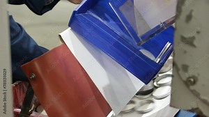 Automated Industrial Cap Lining Machine During Manufacturing Process