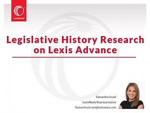 Legislative History Research on Lexis Advance