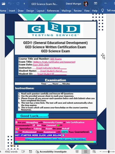 GED Science Exam Review GED Written Certification Exam Questions and Answers.. . >…..>……>>>>>.>>>>>>>>>> 🎓Need This #Exam_Help #Studyguide Or ✍ #Need_Writing_Help? 🎓We've Got You Covered….! 🌟 Welcome to 📚 Your Assignment Handlers, 🎓Unlock Your Academic Success! 🌟 Visit My Website🌟Click... ✅ [