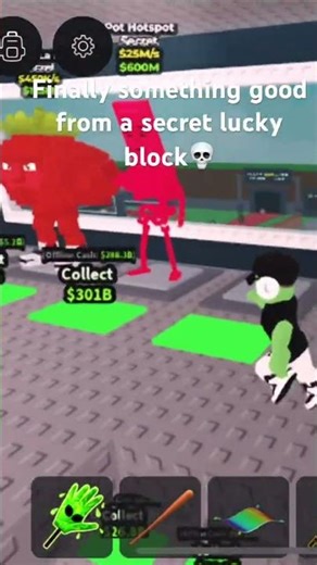 Finally something good from a secret lucky block💀#roblox