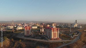 Russia, North Caucasus. Magas city - the capital of the Republic Ingushetia. Road to Magas.