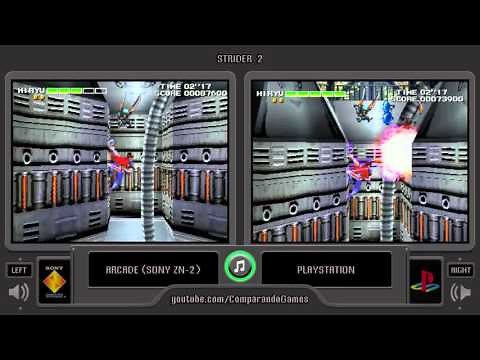 Strider 2 (Arcade vs Playstation) Side by Side Comparison