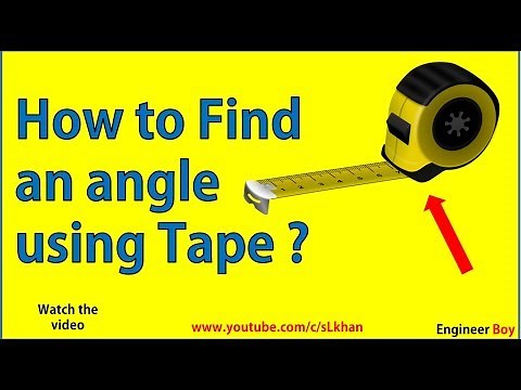Student problem#5 :- How to find an angle using measuring Tape.