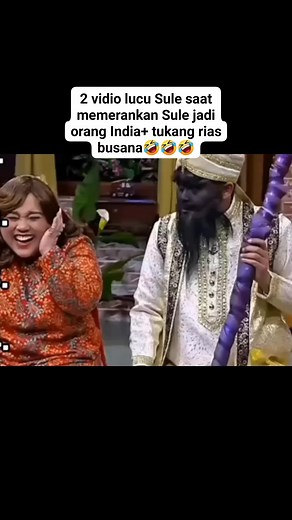2.5M views · 82K reactions | 2 vidio lucu #sule jadi orang India dan jadi seorang rias busana #andre #nunung #ngakak #lawak | Agus Suardi | Facebook