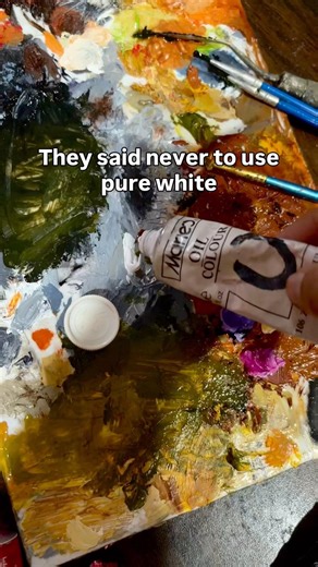 They said never to use pure white #art #trending #painting
