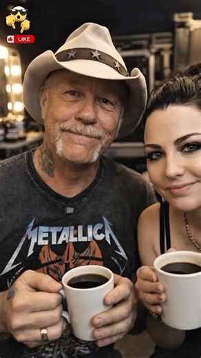JAMES HETFIELD WITH AMY LEE IN BACKSTAGE #feedshorts #jameshetfield #amylee