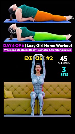 Weekend Destress Reset Somatic Stretching In Bed + Full Body Recovery