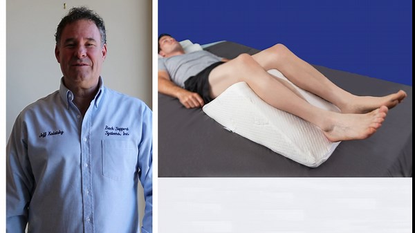 The Angle Wedge Pillow for Back Pain Relief – Leg Elevation Pillow for Bed, Knee Wedge Bolster Pillow for Lower Back Support, Triangle Foam Cushion for Sleeping & Comfort (Small)