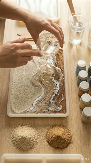 Liquid Sand Wave Art – Mesmerizing Ocean Resin Transformation