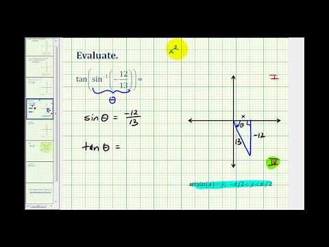 Ex 1: Evaluate tan(arcsin(-12/13))