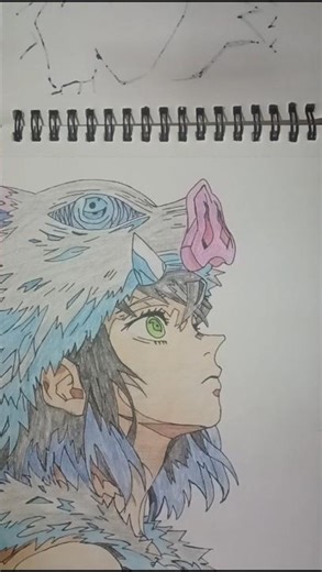 Drawing Inosuke Hashibira Mask Step by Step 🐗🔥 | Easy Anime Drawing #shorts
