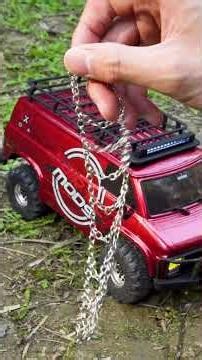No More Stuck! 🌨️ Metal Tire Chains for 1.0" RC Crawlers — Conquer Snow, Sand & Mud! 🛻⛓️