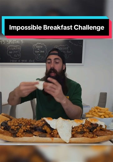 @Beard Meats Food Takes on an impossible unbeaten breakfast challenge 🍽️❌ #beardmeatsfood #foodchallenges #FoodTok #mukbang #fyp