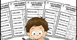 CVC Fluency Sentences & Spelling List - English Created Resources