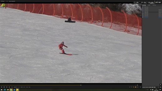 双板滑雪视频分析01-入弯跟随落差加速
