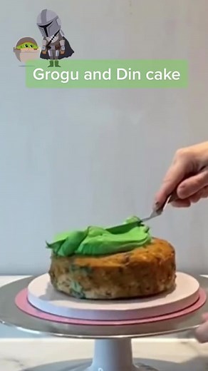 🌌💚 Grogu and Din are the cutest. #starwars #starwarscake #grogu #mandalorian #starwarsday #maythe4th #galaxycake #galaxy #BVIRAL | Off The Menu