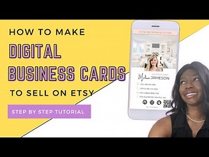 HOW TO SELL DIGITAL BUSINESS CARDS WITH CLICKABLE LINKS ON ETSY | Canva Tutorial
