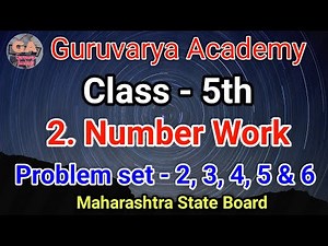 2 Number work class 5th Math | std 5th 2 number work |problem set 2,3,4,5,6 |5th class maths |answer