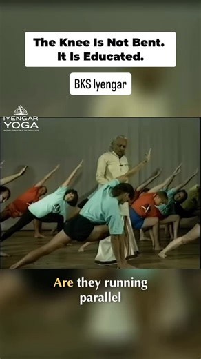 IYNAUS on Instagram: "Most people bend the knee. Guruji teaches you how to read it. Not muscle. Ligaments. Inner ligament. Outer ligament. Look closely. They do not drift. They do not twist. They run straight. Parallel into the head of the calf muscle. This is the difference between bending. And educating the joint. • Observe before you move • Sense the back of the knee • Guide the ligaments to run parallel • Protect the joint while you work This is why injuries drop. This is why poses last deca