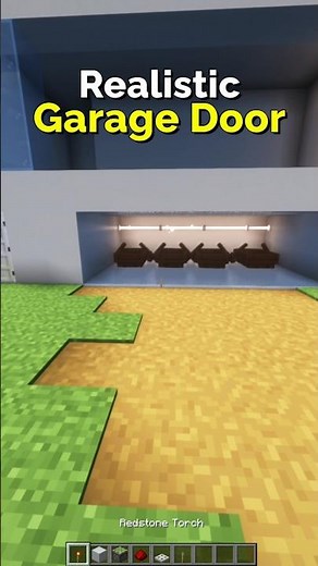 How to Make a Garage Door in Minecraft – Redstone Tutorial | CupSapling #minecraft #redstone #shorts
