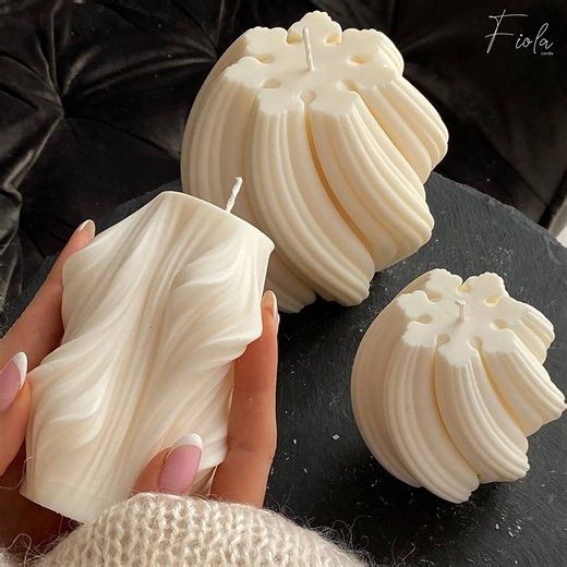 Sculpture Candles Set of 4 Waves, Modern Candles, Unique Candles, Shaped Candles, Handmade Gift, Candle Set, Gift Candle, Soy Candle Set - Etsy UK