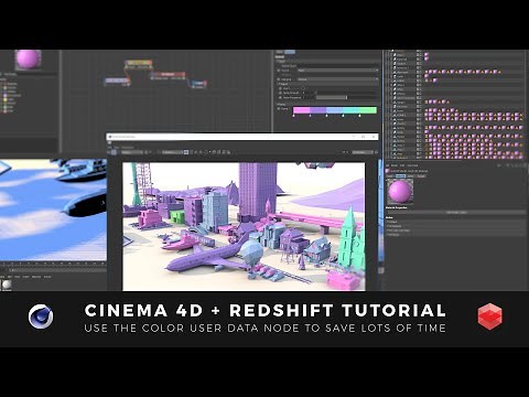 Cinema 4D + Redshift Tutorial: How to use the Color User Data Node to Save Time