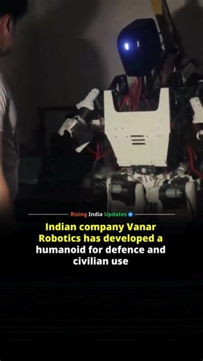 Rising India Updates on Instagram: "Mumbai-based Indian company Vanar Robotics has developed an indigenous humanoid robot called the Vanar Generation 1, designed for both defence and civilian use. The company, founded in 2024 and operating out of Maharashtra, describes the project as an effort to build biomechanical intelligent systems that can assist in practical real-world tasks across enterprise environments and domestic settings. The Vanar Generation 1 humanoid prototype stands about 5′9″ ta