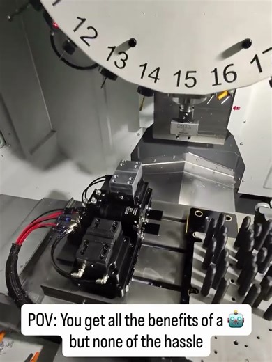 Our GripFlipGrip automation system lets your CNC machine automatically load itself! #cncautomation