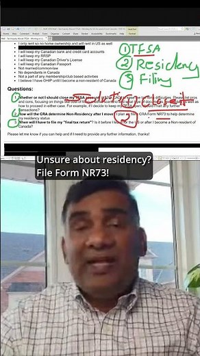 File NR73 to have the CRA determine your tax status!