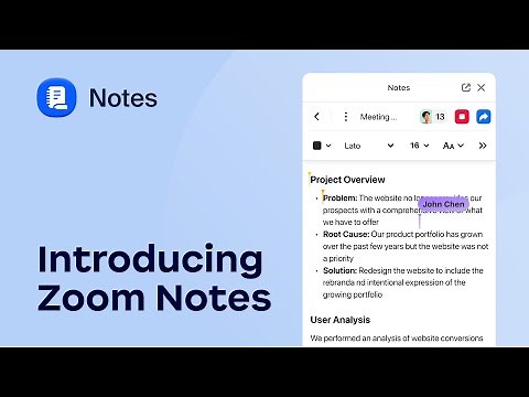 Introducing Zoom Notes