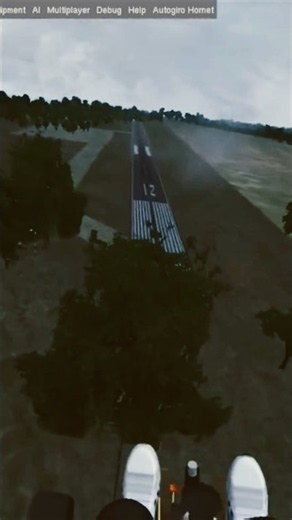 [Flightgear]is game-Autogiro hornet butter landing #shorts #flightgear #flightsimulator