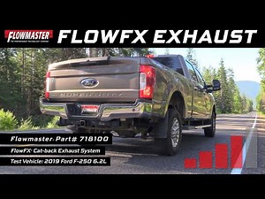 Flowmaster (718100) FlowFX Cat-Back, Side Exit SS Exhaust 2017-22 Ford F-250/F-350 W/ 6.2L or 7.3L