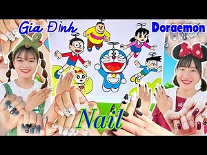 Challenge to color Doraemon, Nobita, Shizuka and Dorami Chaien, Xeko characters | Hang Nheo Official