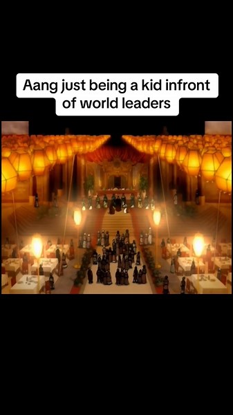 Aang's Playful Encounter with World Leaders in Avatar: The Last Airbender